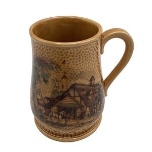 Vintage SylvaC 2344 The Village Smithy Mug Made in England Brown Ceramic